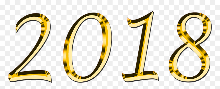 Simple 2018 Golden Clip Arts - Png 2018, Transparent Png - 2018 gold png