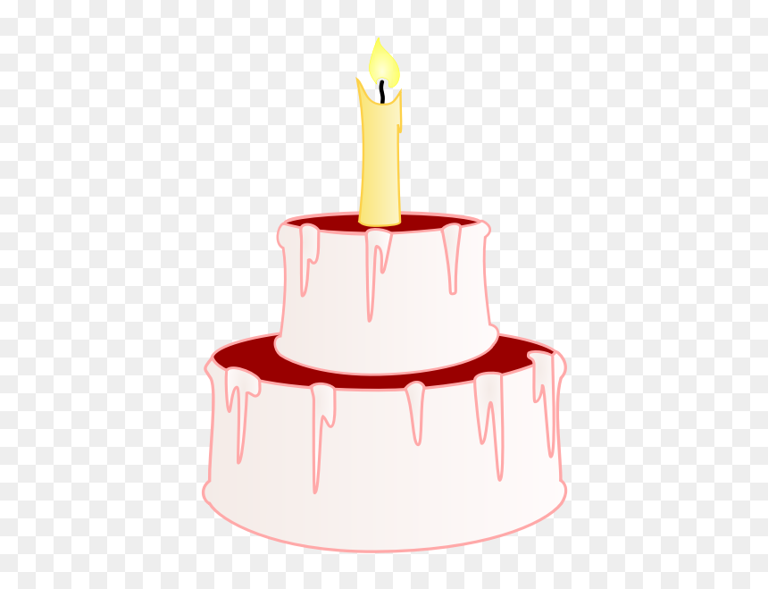 Vector Illustration Of Small Cake With Cherry On Top - Birthday Cake Clip Art, HD Png Download - cake vector png