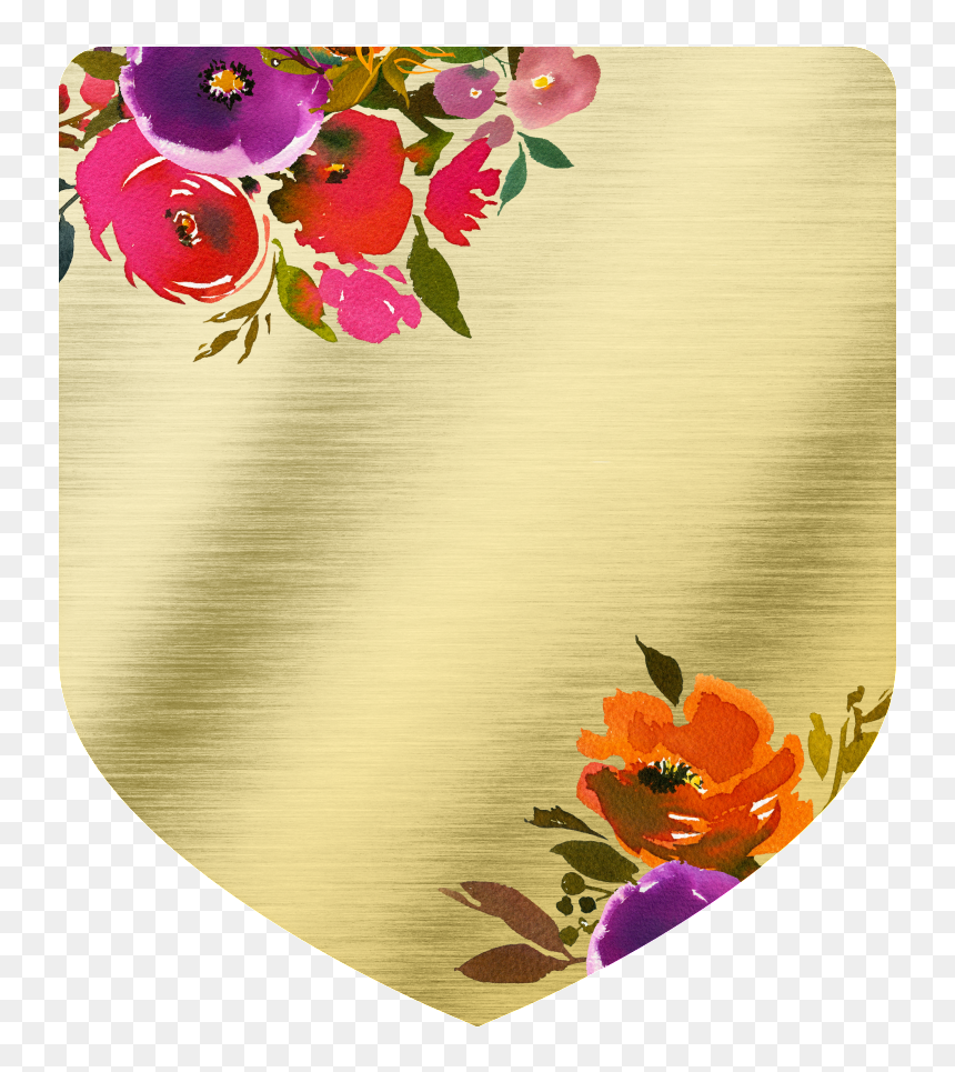 Hand Painted Shield Shape Gold Piece Png Transparent - Portable Network Graphics, Png Download - shield shape png