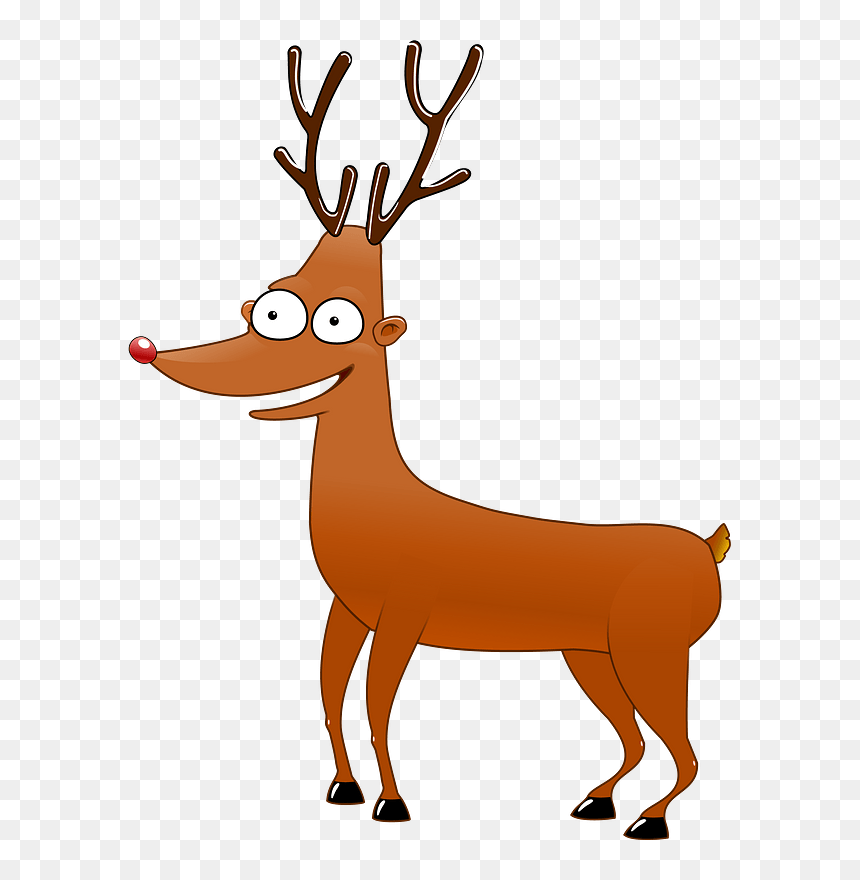 Rudolf Reindeer Clipart - Transparent Reindeer, HD Png Download - reindeer clipart png