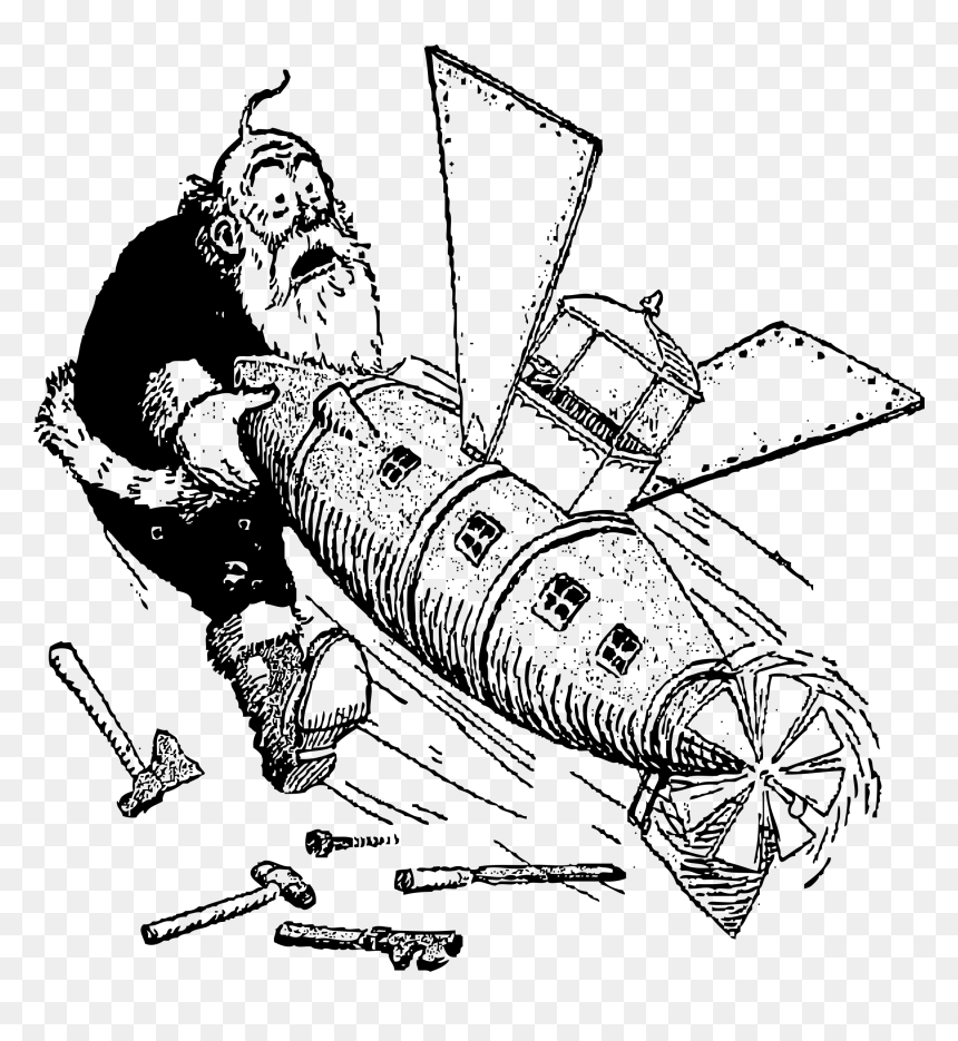 Santa Attacked By Airship Clip Arts - Airship, HD Png Download - airship png