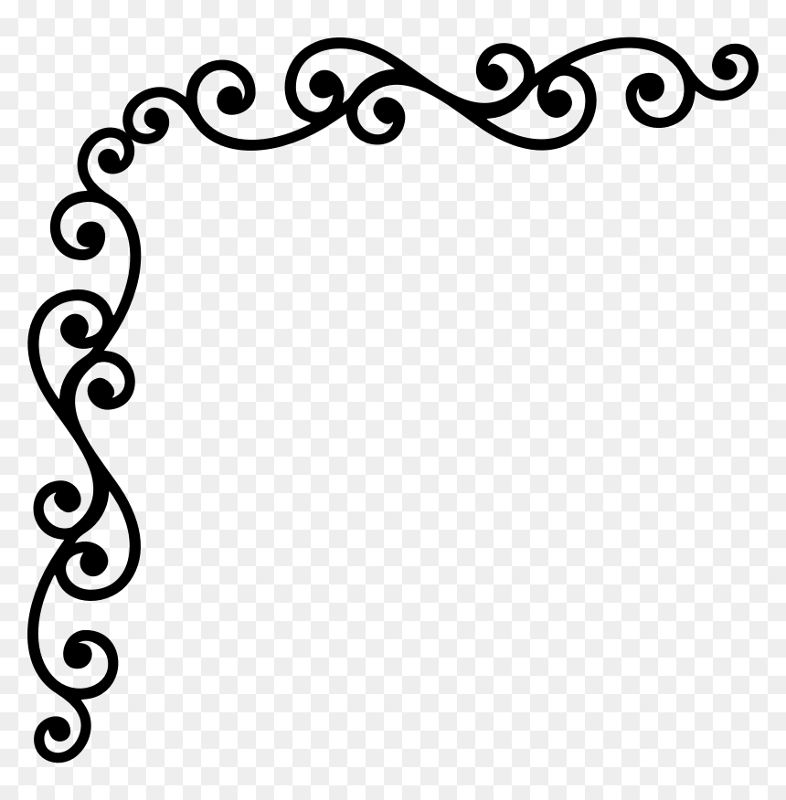 Corner Piece - Corners Cliparts, HD Png Download - corner flourish png