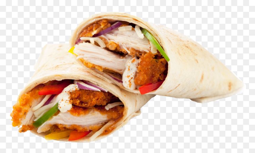 Chicken Fajita Wrap - Kathi Roll Png, Transparent Png - roll png