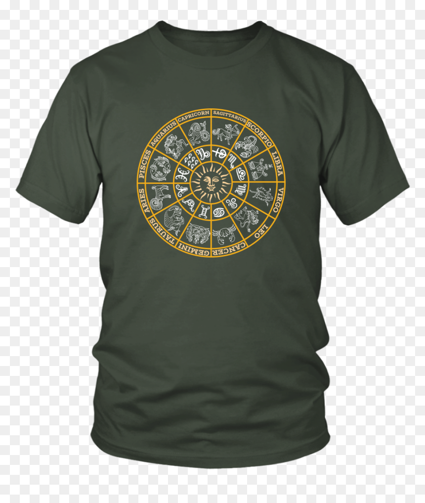 T-shirt, HD Png Download - zodiac wheel png