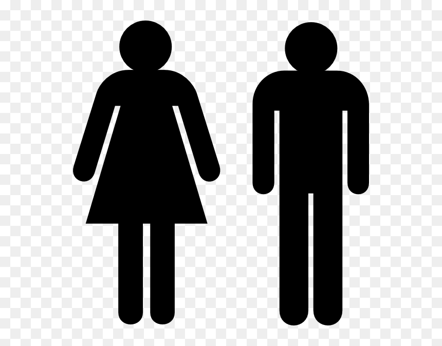 Toilet Sign Clip Art - Male And Female Toilet Signs, HD Png Download - toilet clipart png