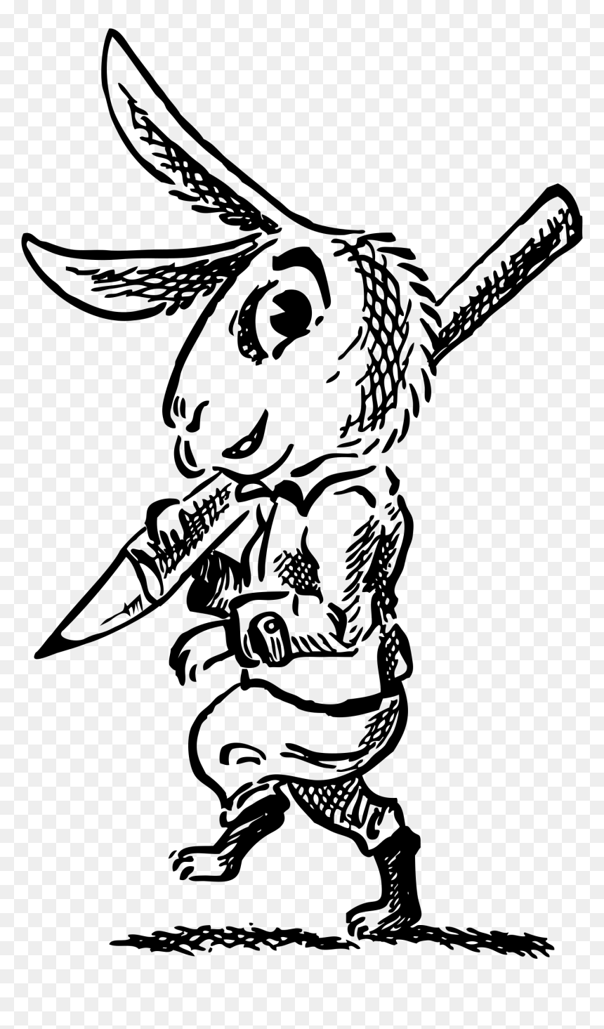 Hare With Pencil Clip Arts - Happy Belated Easter, HD Png Download - hare png