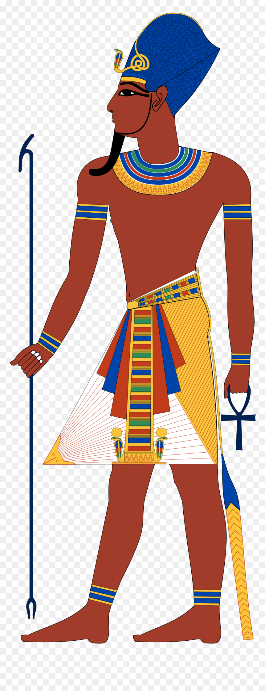 Ancient Egypt Clothing Men, HD Png Download - blue crown png