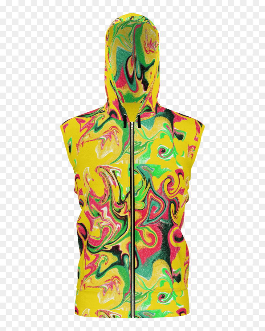 Yellow Hoodie African Colors Swirl Jacket - Hoodie, HD Png Download - colorful swirls png