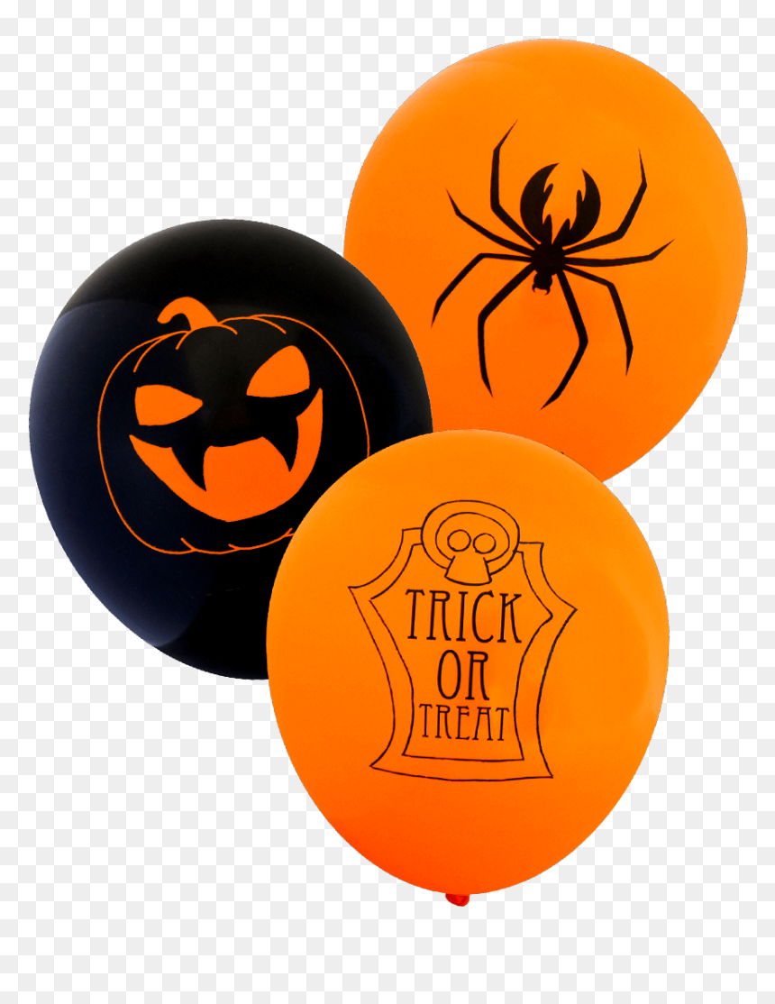 Assorted Halloween Balloons - Orange And Black Balloons Transparent, HD Png Download - black balloons png