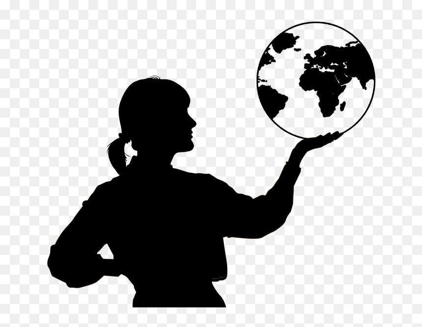 International Womens Day Png, Transparent Png - globe silhouette png