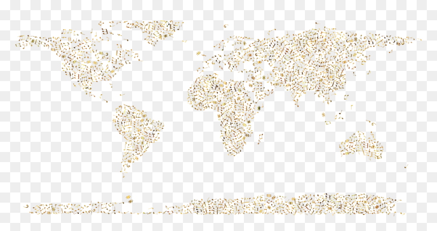 Globe World Map City Map - Gold World Map Background, HD Png Download - globe silhouette png