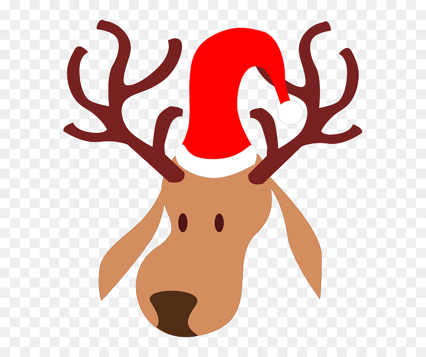 Reindeer, Christmas, Holiday, Merry Christmas - Santa Reindeers Thank You, HD Png Download - reindeer clipart png