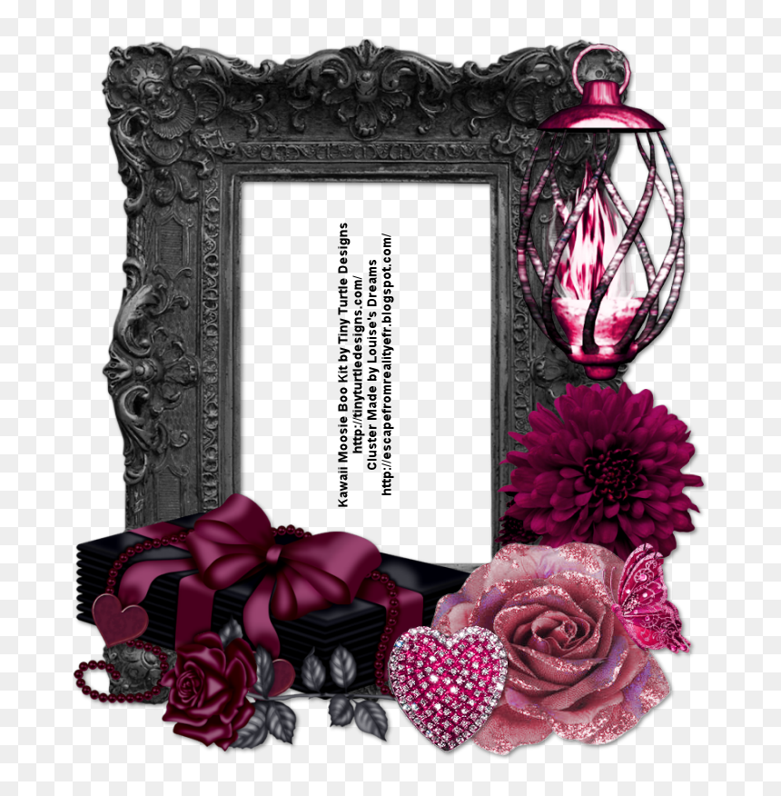 And Here Is A Sample Tag Using The Frame - Picture Frame, HD Png Download - kawaii frame png