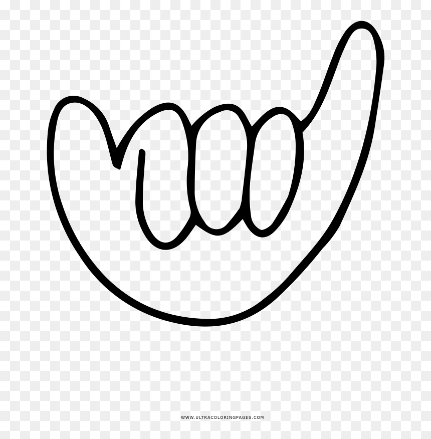 Hang Loose Again Coloring Page, HD Png Download - hang loose png