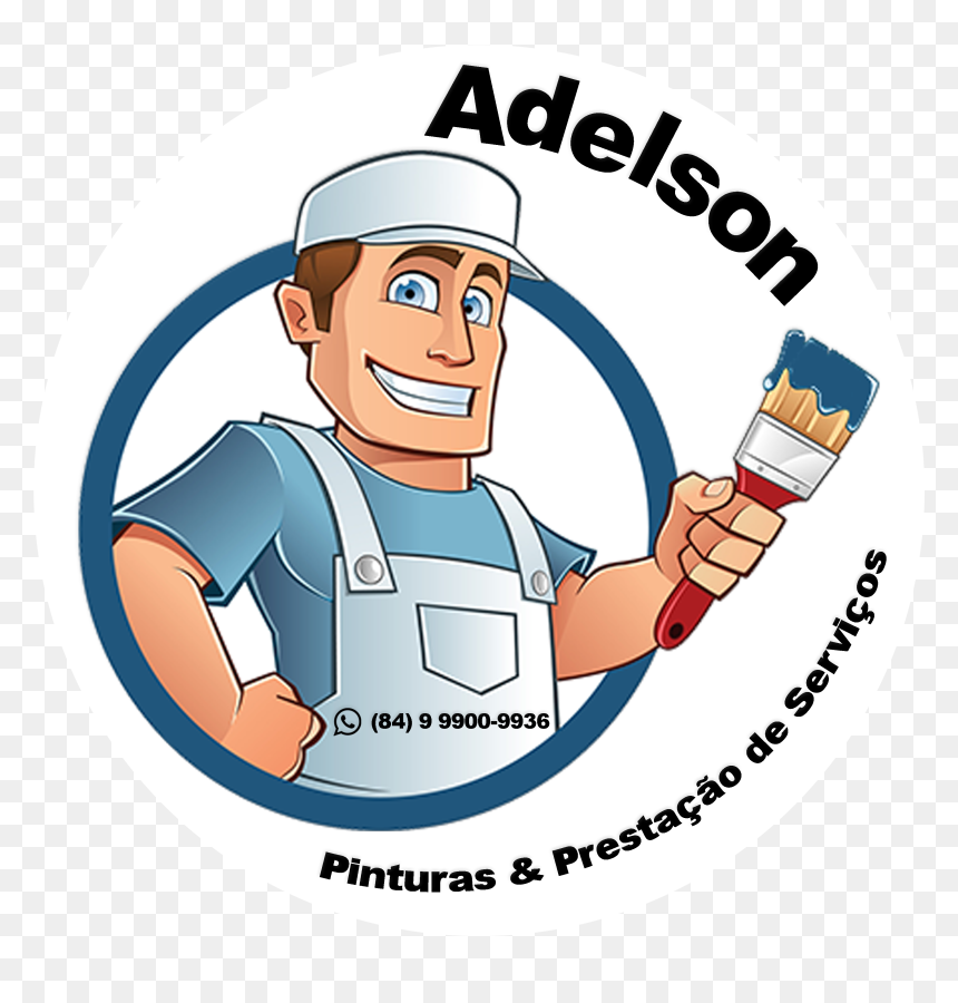 Tag Adelson Pintor Divulgação - Painter Clipart Png, Transparent Png - pintor png