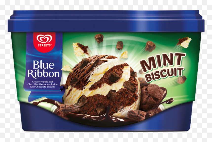 Blue Ribbon Mint Biscuit - Mint Biscuit Ice Cream, HD Png Download - cookie crumbs png