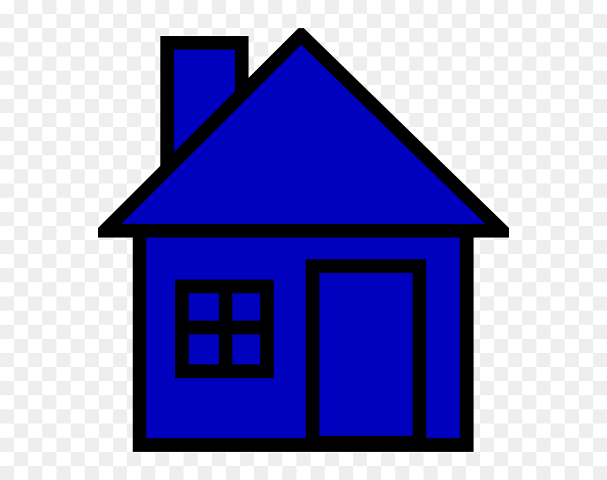 House Clipart Blue Banner Royalty Free Stock Blue House - Clip Art, HD Png Download - blue vector png