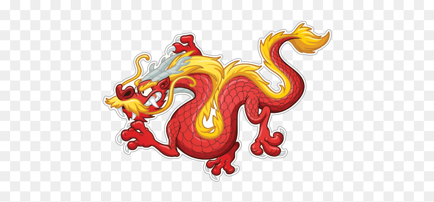 Chinese Red Dragon Clipart, HD Png Download - asian dragon png
