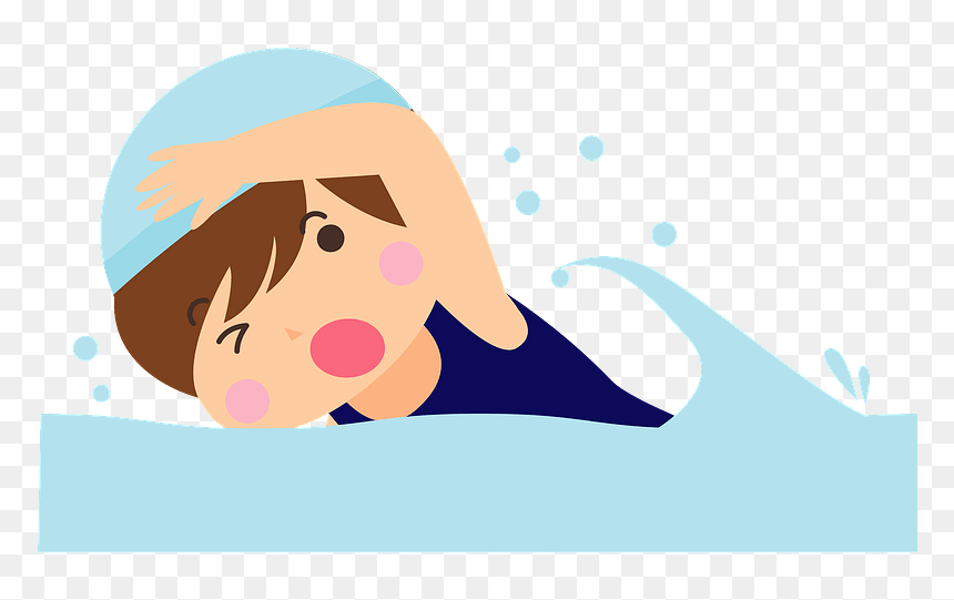 Girl Swimming Clipart, HD Png Download - swimming clipart png
