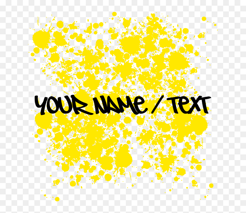 Yellow Paint Splatter Laptop Skins - Shower Curtain, HD Png Download - yellow paint splatter png