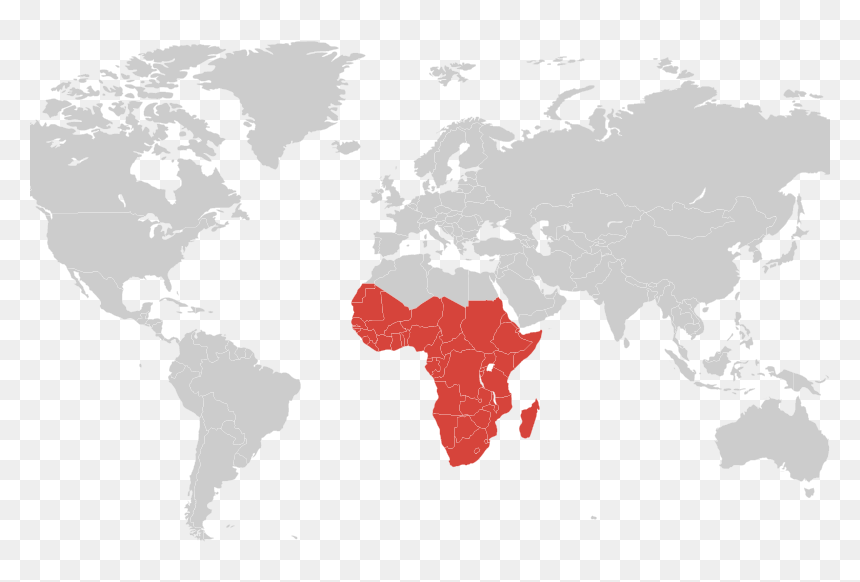Map World Africa - World Map, HD Png Download - map of africa png