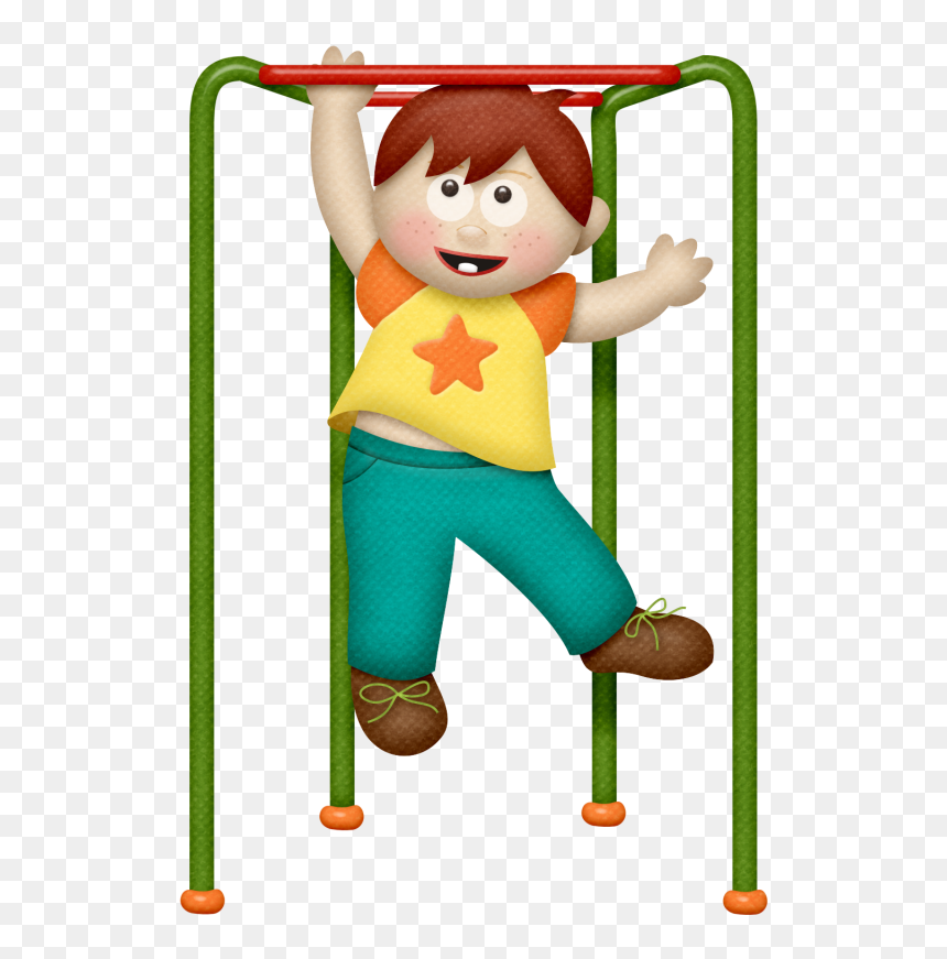 Фотки Art Jouet, Clipart Boy, Scrapbook Images, Clip - Monkey Bars Clip Art, HD Png Download - niños jugando png