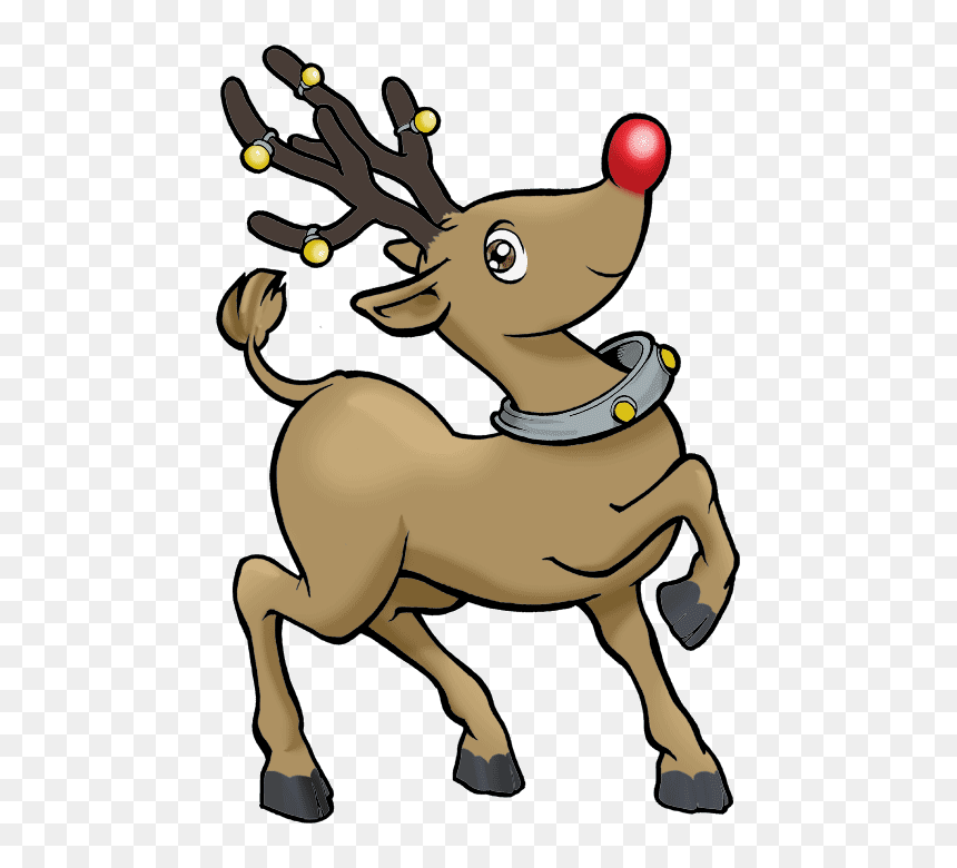 Reindeer Clip Art Free - Clip Art Of Reindeer, HD Png Download - reindeer clipart png