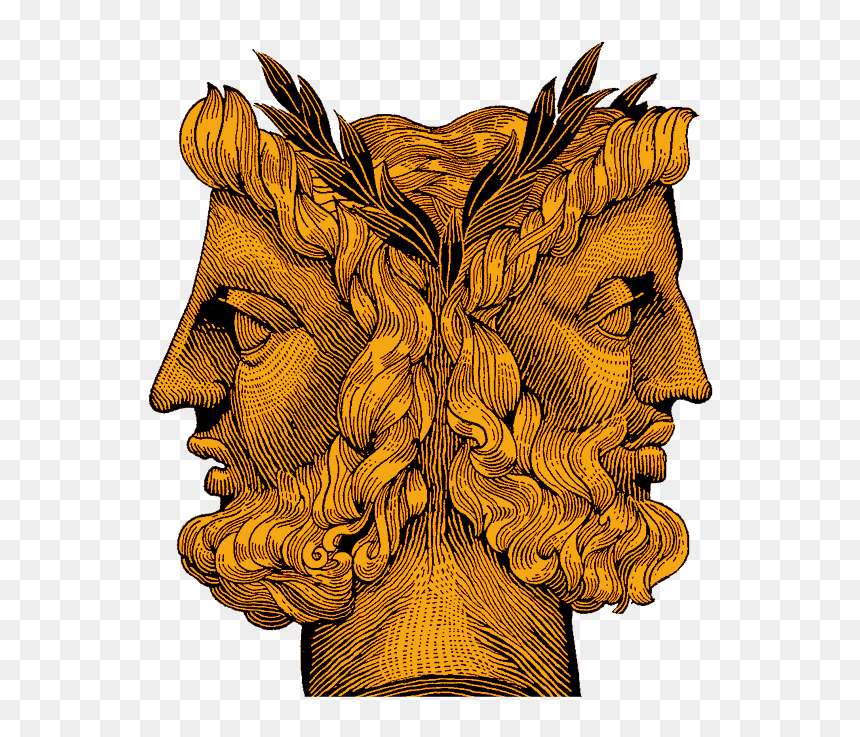 Greek Mythology Janus God, HD Png Download - two face png