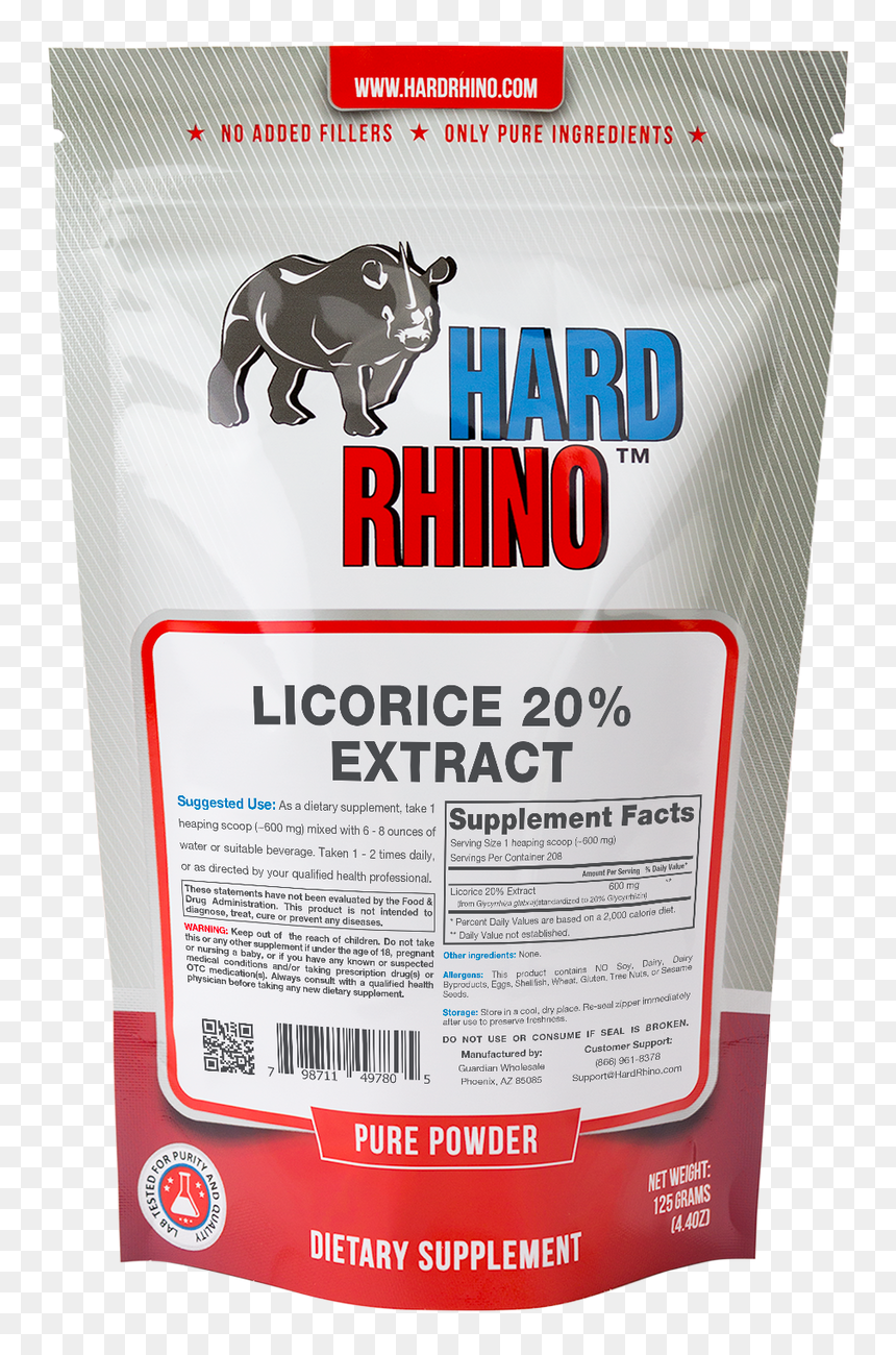 Licorice Root 20% Extract Powder - Hard Rhino, HD Png Download - licorice png