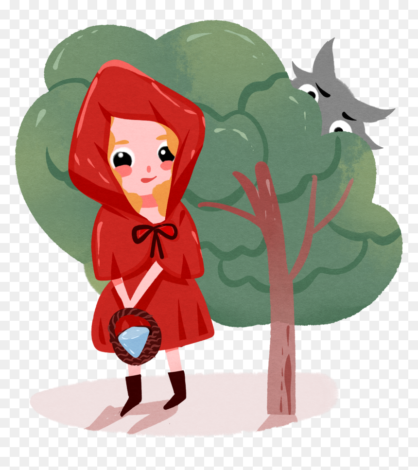Fairy Tale Character Cartoon Girl Png And Psd - Illustrazioni Cappuccetto Rosso Fiaba, Transparent Png - fairytale png