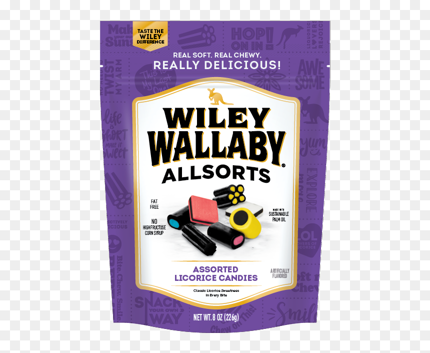 Wiley Wallaby Allsorts Liquorice - Paper Product, HD Png Download - licorice png