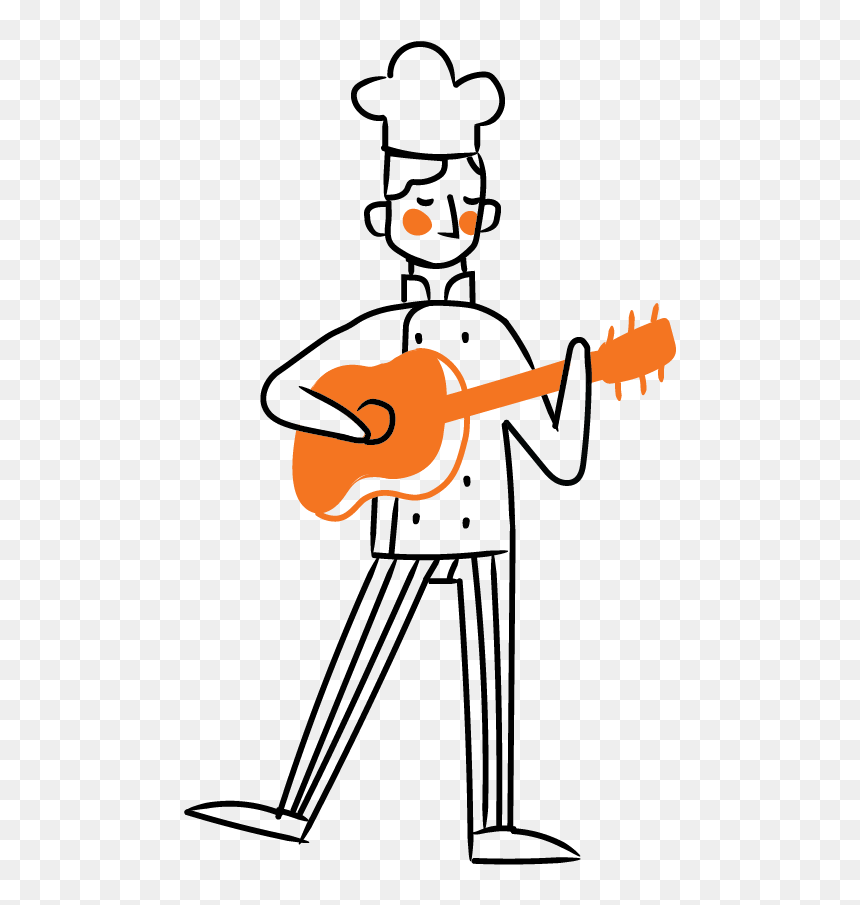 Cartoon, HD Png Download - cartoon guitar png