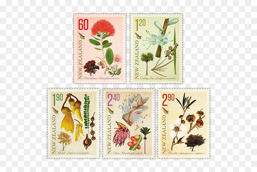 Vintage Botanical Stamps, HD Png Download - vintage stamp png