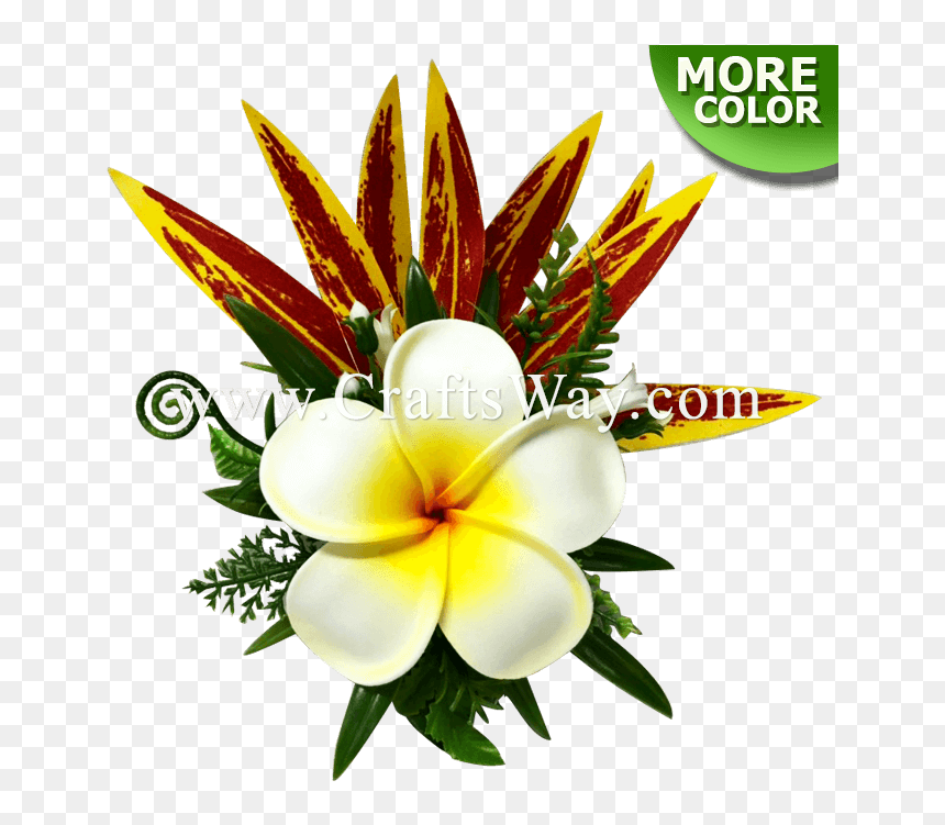 Cms-051 Custom Made Flower Hairpiece, Plumeria & Silk - Artificial Flower, HD Png Download - plumeria flower png
