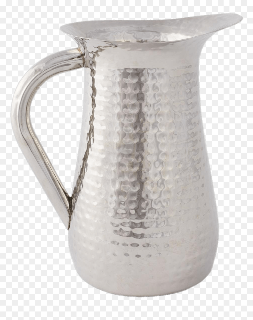 Silver Hammered Pitcher - Jug, HD Png Download - pitcher png