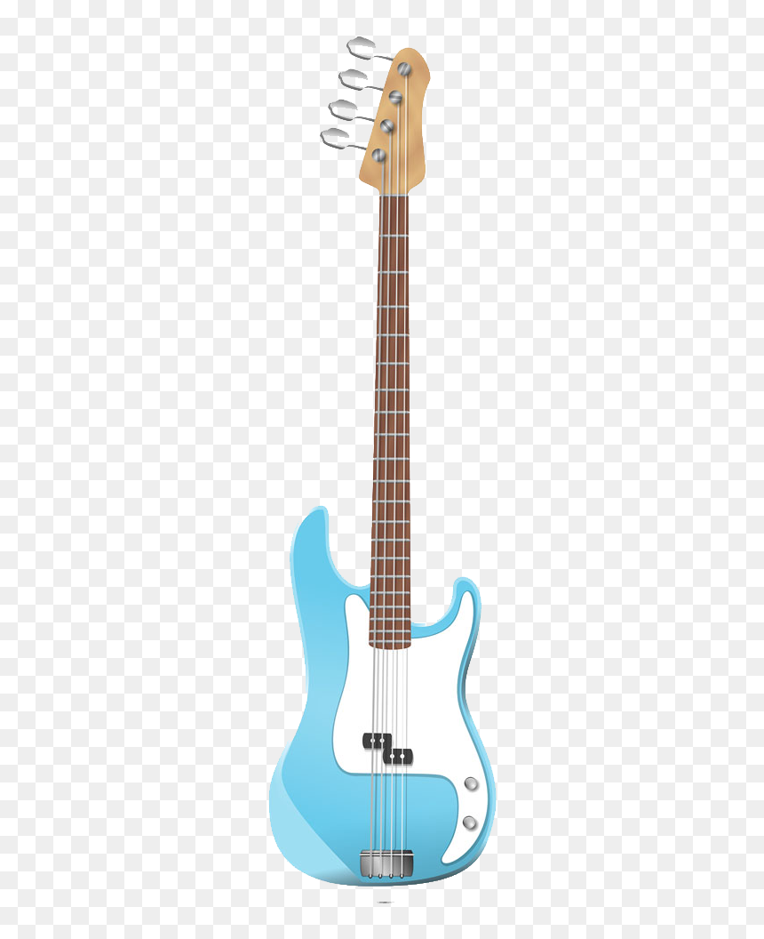 Instruments Clipart Cuatro - Bass Guitar Clip Art, HD Png Download - cartoon guitar png