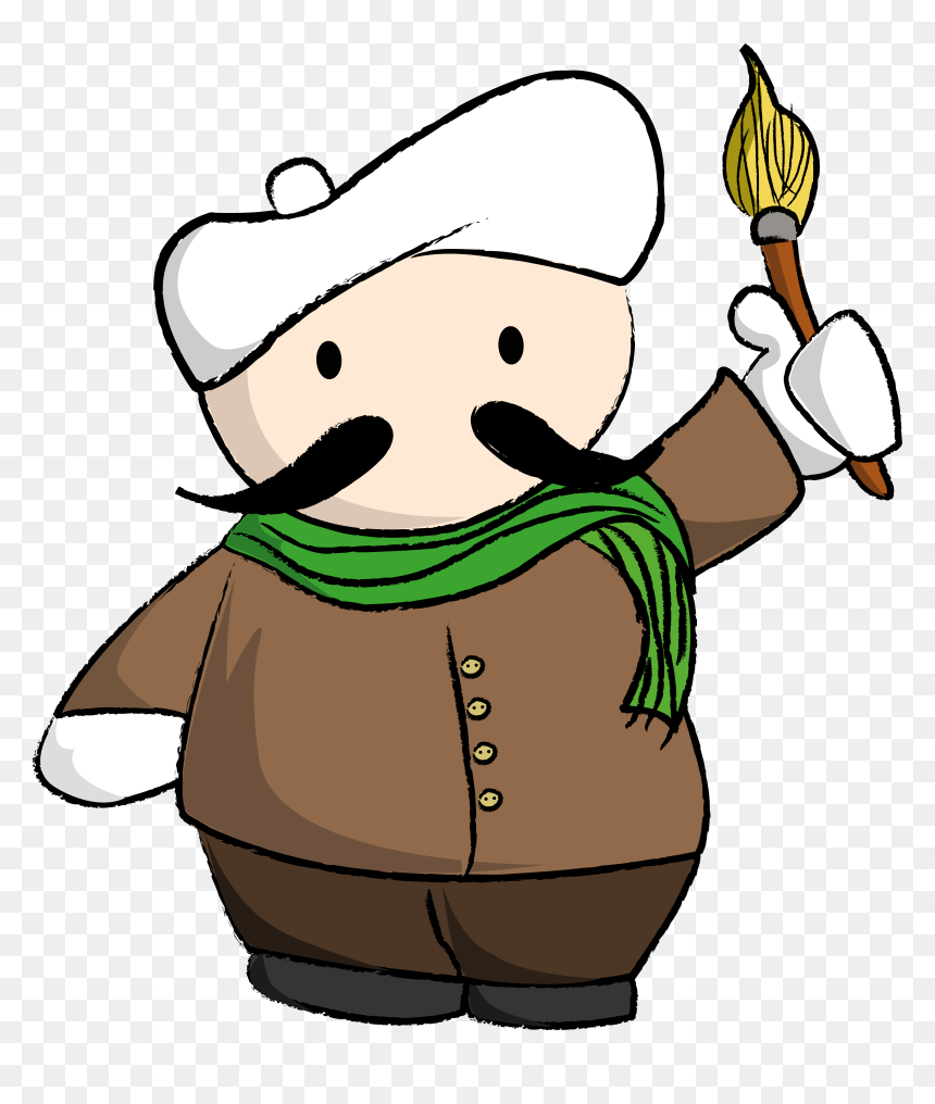 Una Pequeña Ilustracion - Cartoon, HD Png Download - pintor png