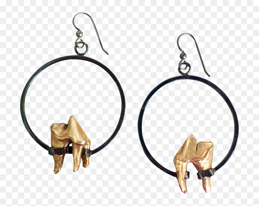 Wolf Teeth Hoops By Chase And Scout - Earrings, HD Png Download - wolf teeth png
