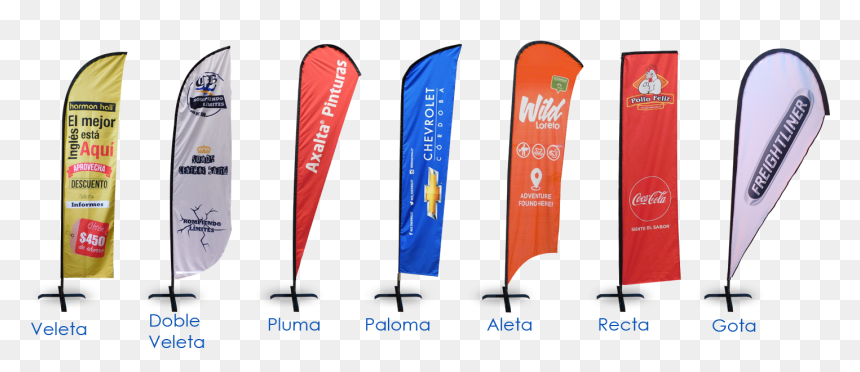 Venta De Banderas Publicitarias Personalizables - Banderas Publicitarias Tipo Veleta, HD Png Download - banderas png