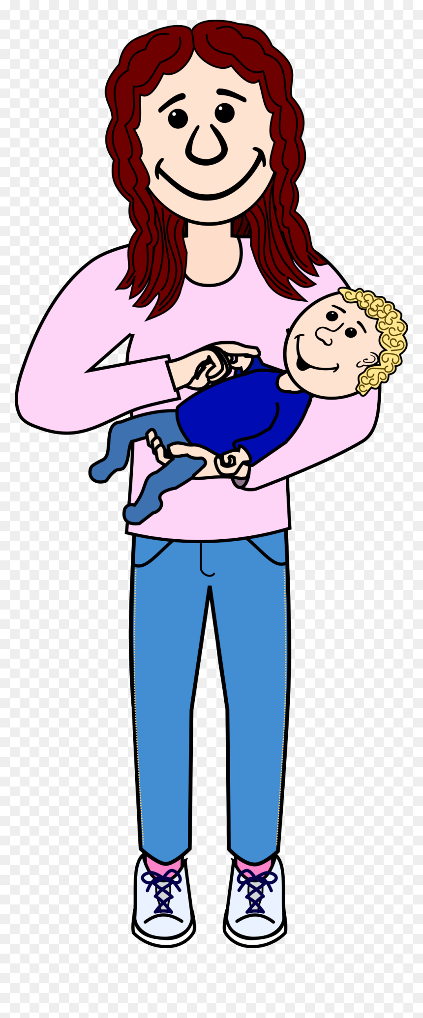 Mother With Child Clip Arts - Clipart Baby In Arm, HD Png Download - mother and child png