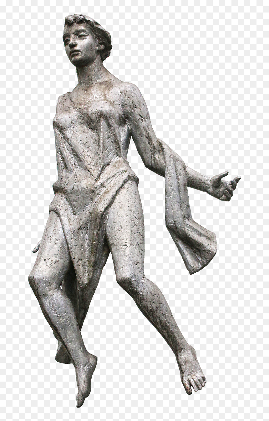 Woman,statue,bronze Catcher,isolated,free Pictures, - Statue Pixabay, HD Png Download - modern sculpture png