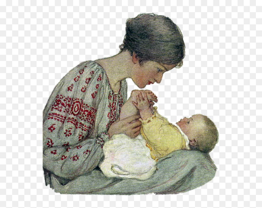 Jessie Willcox Smith Playing, HD Png Download - mother and child png