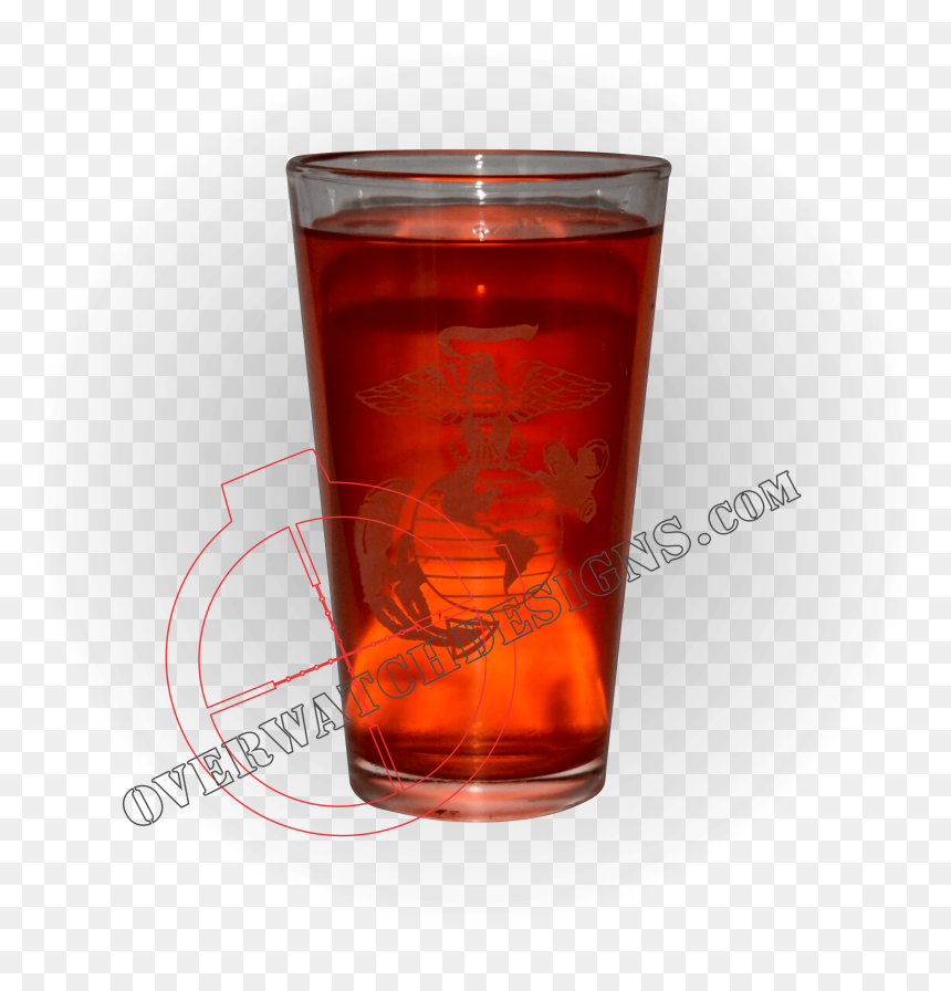 Eagle Globe And Anchor Pint Glass - Pint Glass, HD Png Download - pint glass png