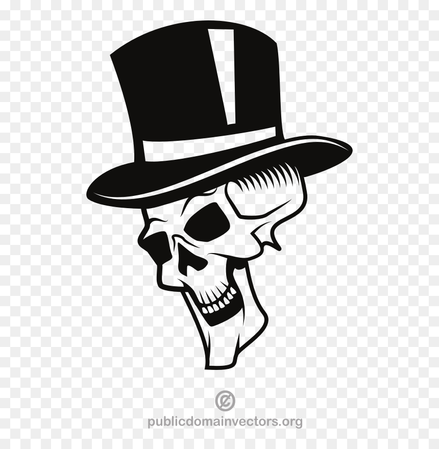 Human Skull With A Hat - Public Domain, HD Png Download - smurf hat png