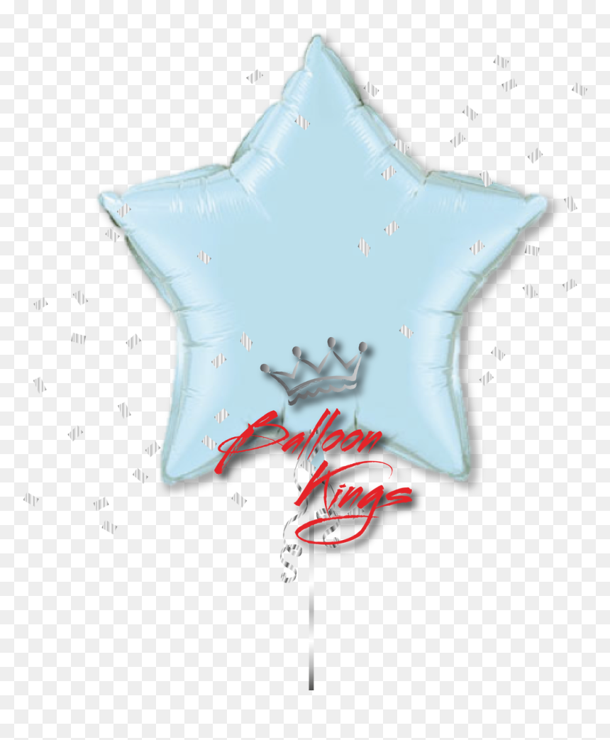 Large Pearl Light Blue Star - Star Balloon, HD Png Download - star light png