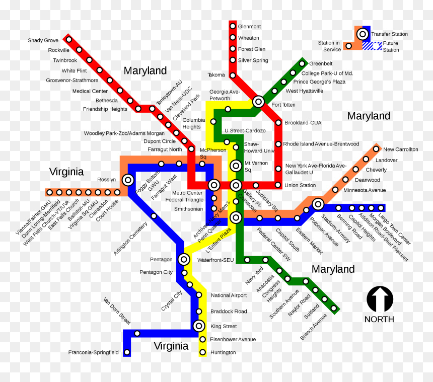 Mapa Del Metro De Washington Gran Resolucion - Dc Metro Map Silver Line, HD Png Download - lineas azules png