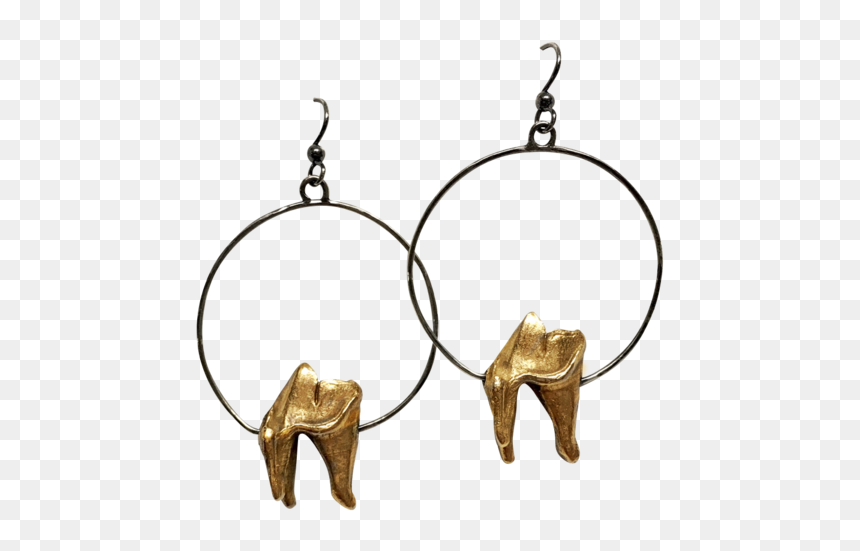 Earrings, HD Png Download - wolf teeth png