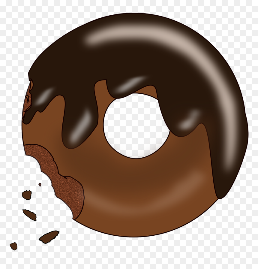 Rosquinha De Chocolate Png, Transparent Png - glazed donut png