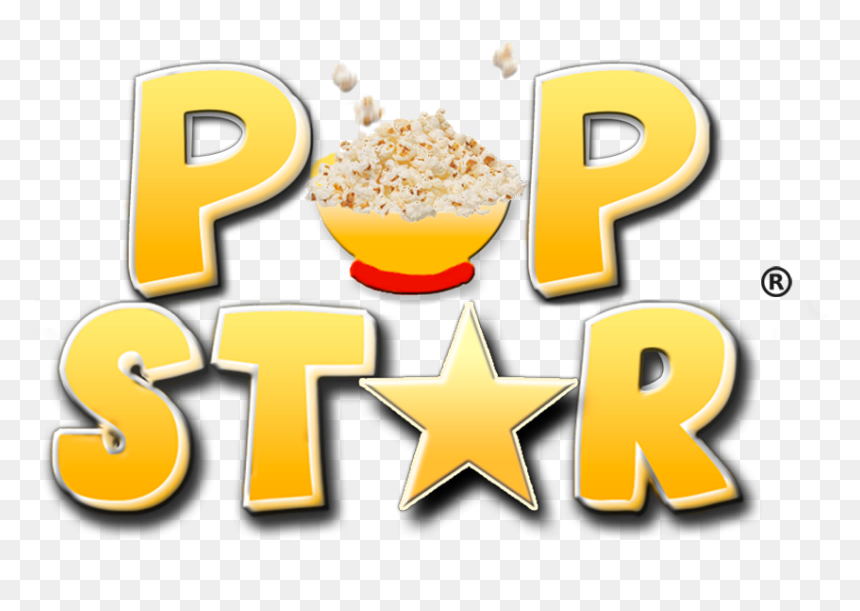 Popstar Popcorn Logo - Illustration, HD Png Download - popcorn vector png
