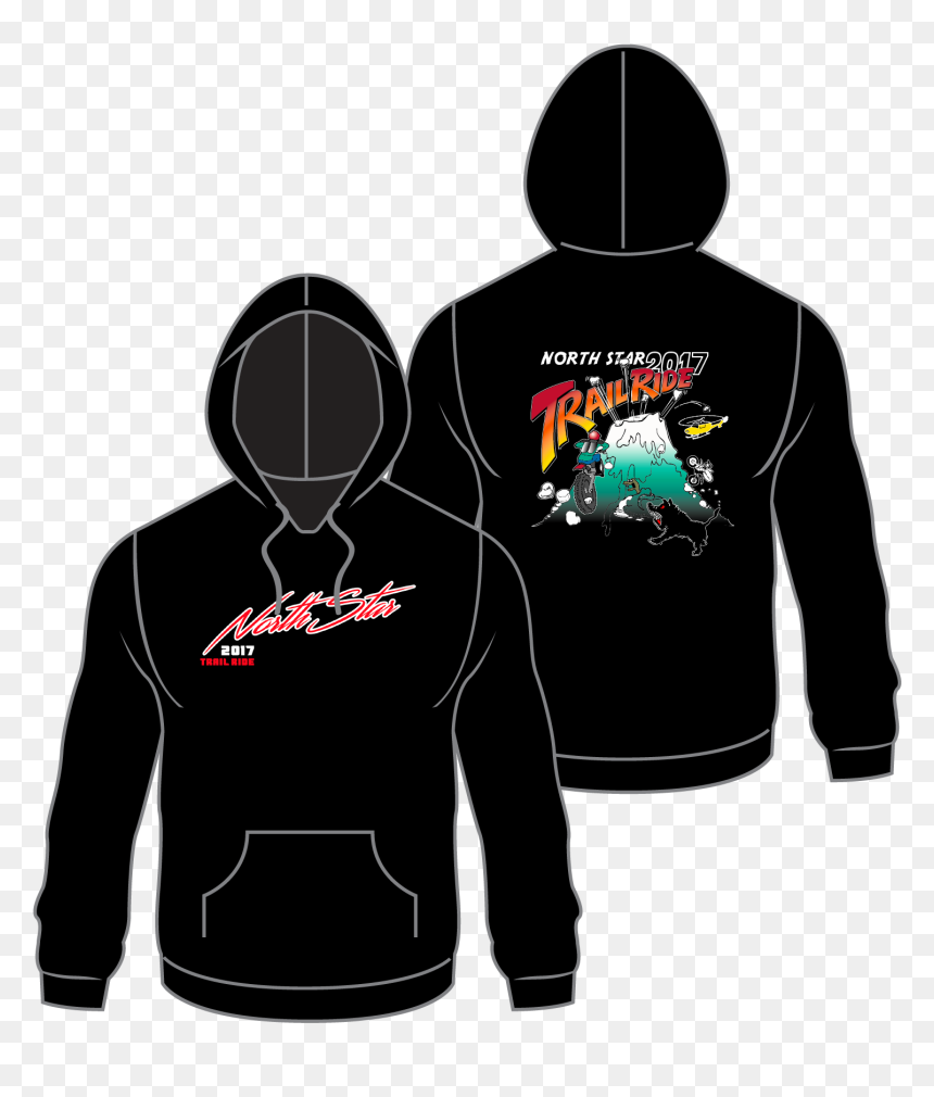 2017 North Star Trail Ride Hoodie Classic - Hoodie, HD Png Download - star trail png